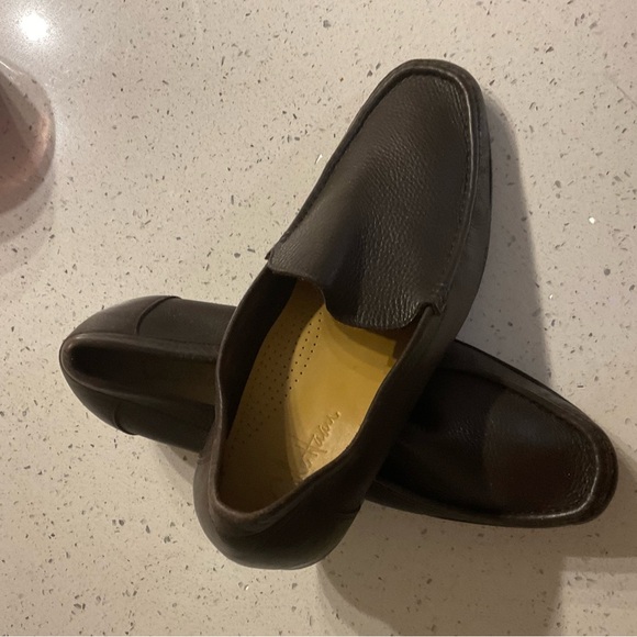 Cole Haan Dark Brown Leather Slip-On Loafers - Picture 5 of 6